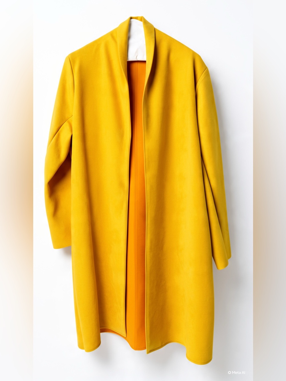 Zara Vibrant Mustard Yellow Open-Front Trench Coat